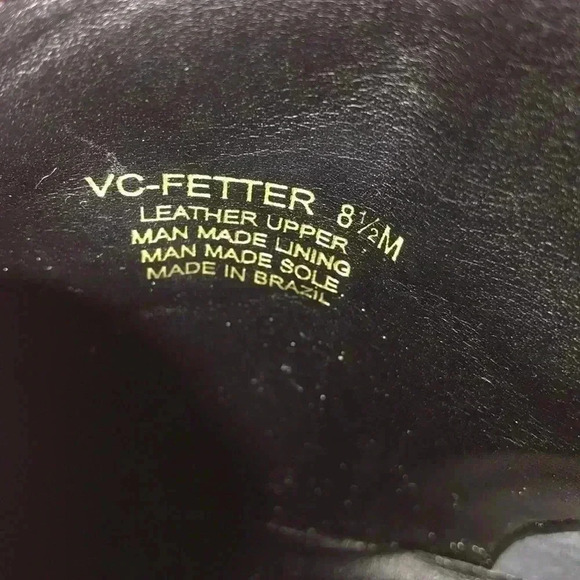 Vince Camuto Fetter Laser Cut Round Toe Black Pull On Distressed Bootie Size 8.5 - Picture 6 of 7